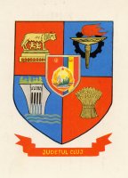 QSL 1986: Wappen Landkreis Cluj/Klausenburg